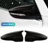 Для VW JETTA MK6 Volkswagen Passat B7 Scirocco Beetle CC Eos Black Horn Carbon Add on Rear View Mirror Cap Cover High Quality