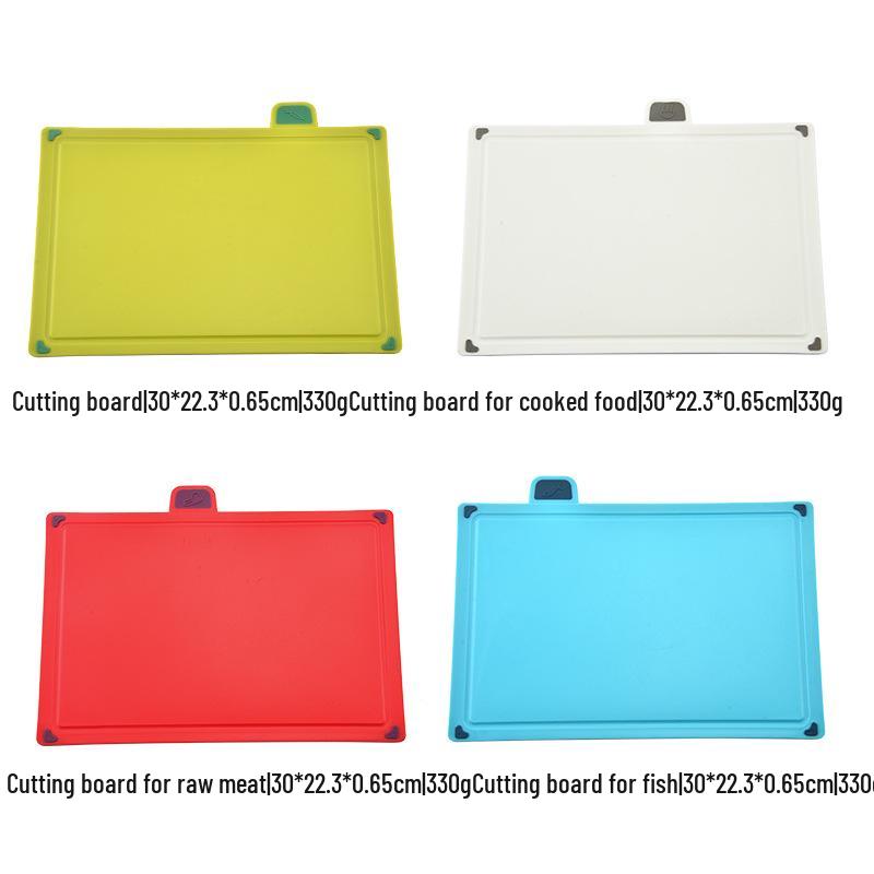 Многоцелевой набор разделочных досок из полипропилена - 4 штуки для кухни и нарезки мяса