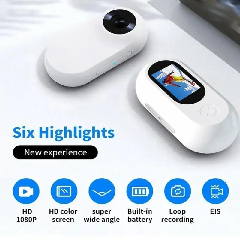 1080P HD Portable Thumb Camera Outdoor Sports No WiFi Required Cat and Dog Collar Camcorder Bicycle Motorcycle Driving Recorder