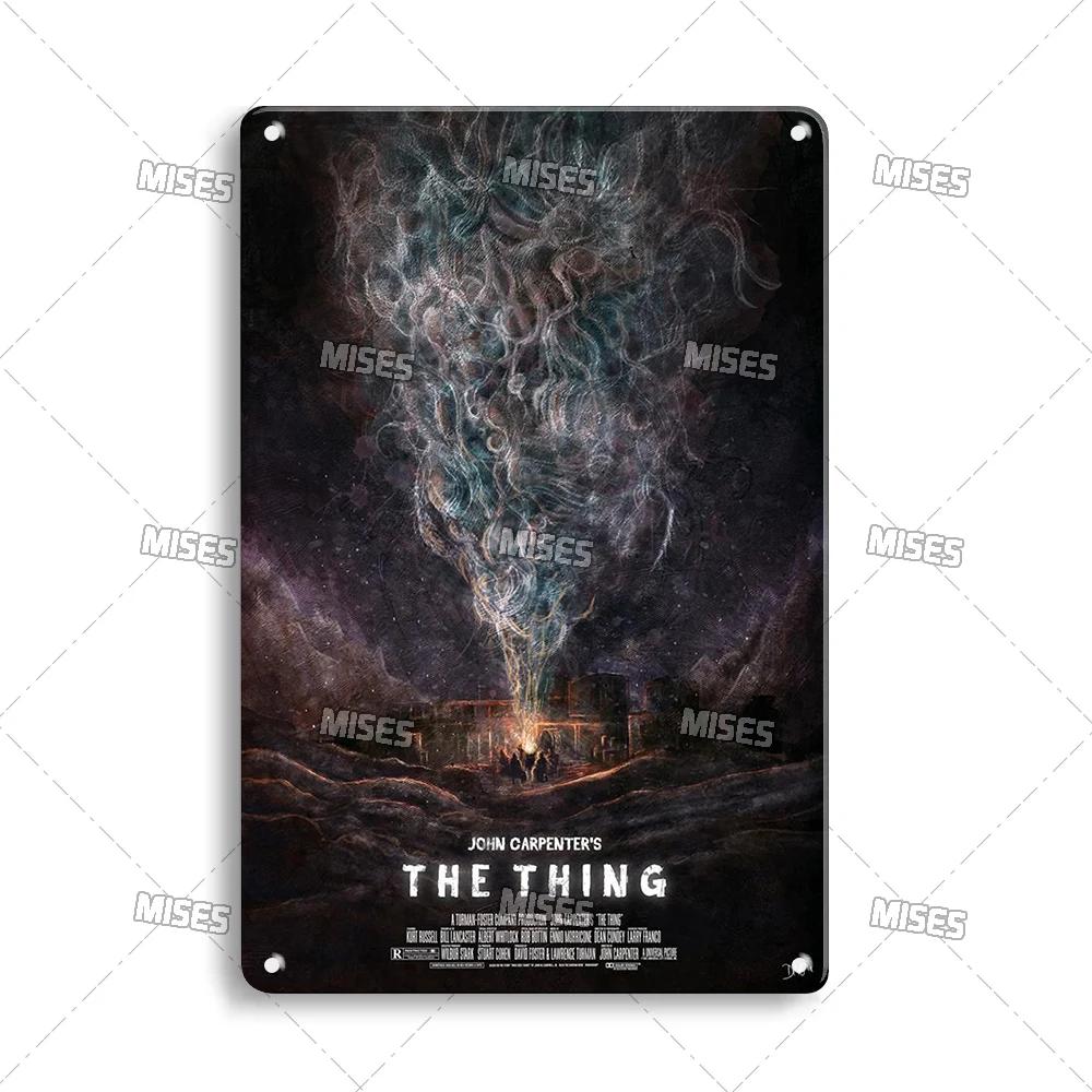 MISES Movie The Thing Metal Plaque Industrial Decor Metal Sign Vintage Metal Tin Sign Bar Home Metal Poster Old Decorative Plate