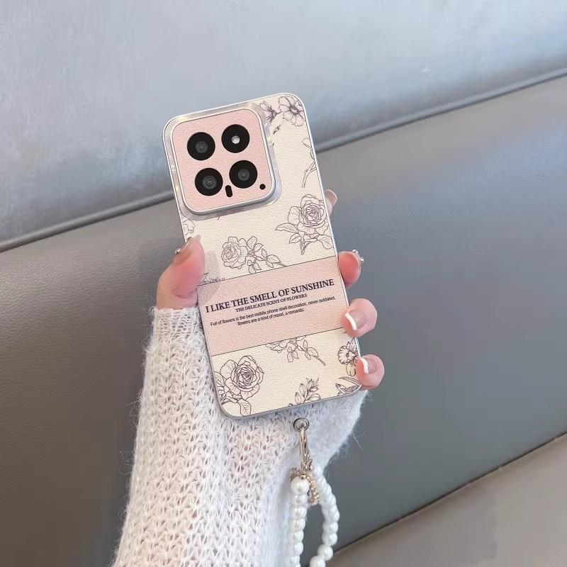 Подходит для чехла для телефона Xiaomi 15U Xiaoxiangfeng, Redmi Note14P Розовый кожаный K70pro Противоударный защитный чехол