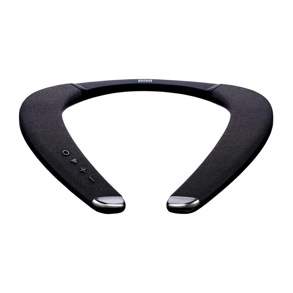 SANWA DIRECT Neck Speaker Bluetooth LL Compatible Low Latency For TV 11 Hours Continuous Playtime Waterproof IPX5 Call Support Compatible apt-X