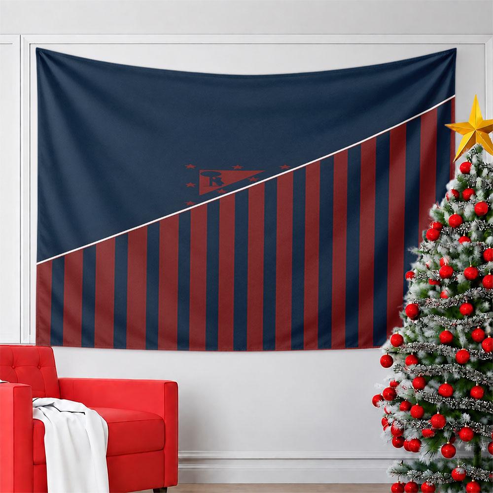 "Red and Blue Striped Geometric Design" Pattern Wall Hanging Tapestry Decorative Tapestry Home Decor for Bedroom and Living Room
