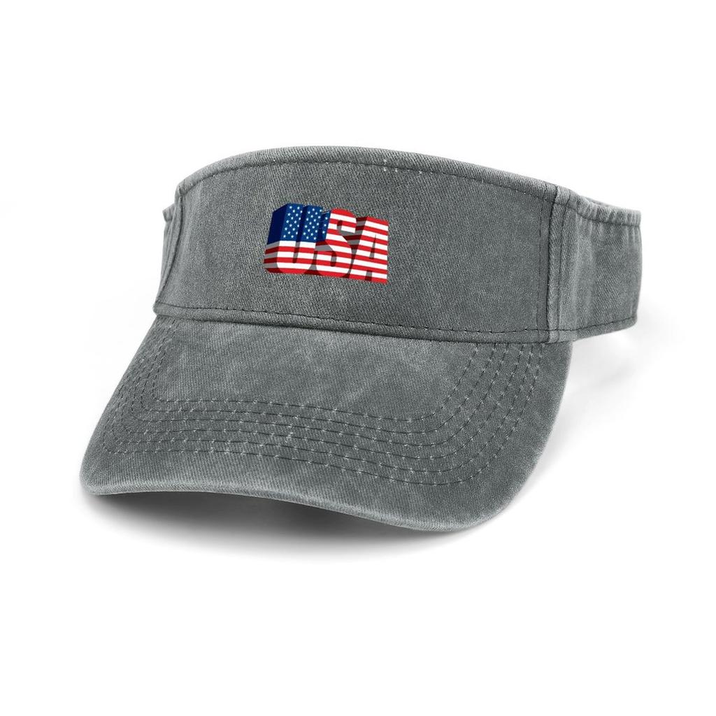 Флаг США Америка Красный Синий Белый Арт Солнцезащитный Козырек Дырявый Топ Ковбойские Шляпы унисекс Женские Спортивные Бейсбольные Теннисные Кепки с Открытым Верхом Пользовательская Шляпа