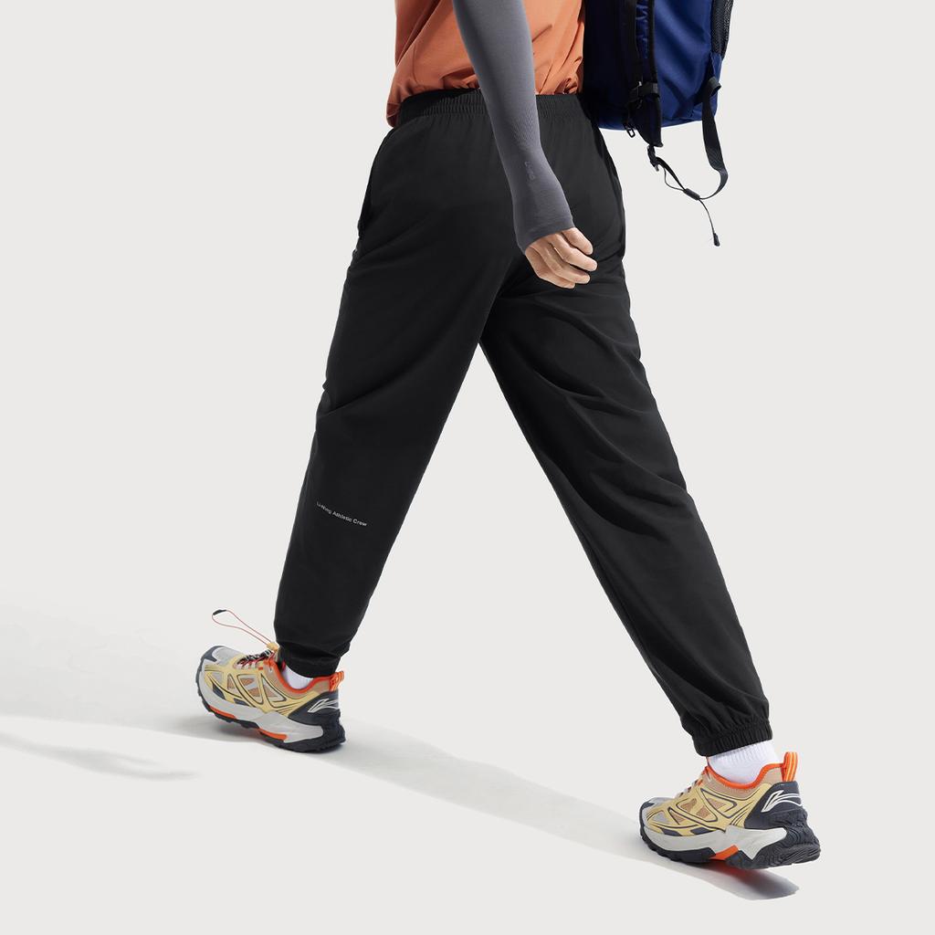 Li Ning Fitness Series Casual Solid Color Mid-Waist Ice Silk Quick-Dry Cool Comfortable Breathable Versatile Tapered Knitted Sports Pants AKYV177-4