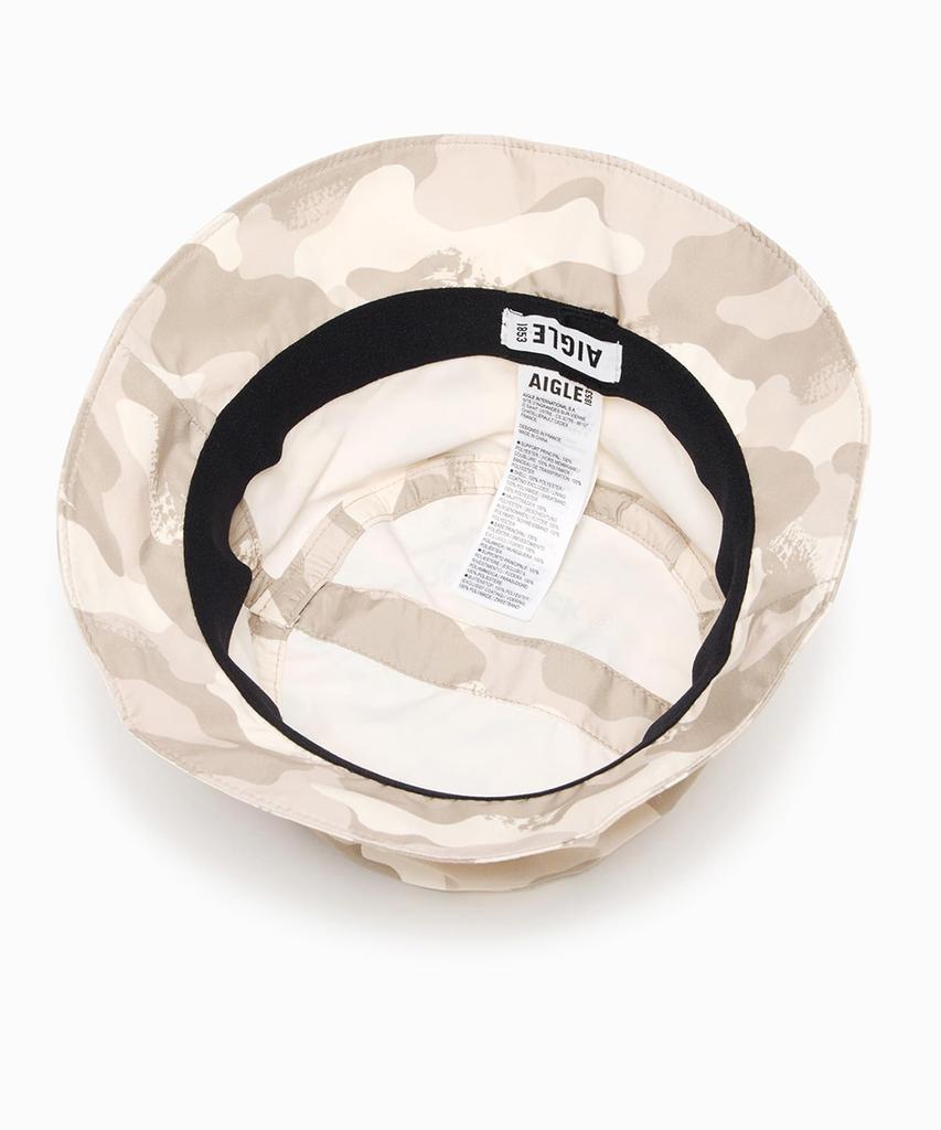 [Aigle] Футболка [Официальная] Водоотталкивающая, Устойчивая к УФ-излучению, Упаковываемая шляпа с принтом, Молочно-белый, L