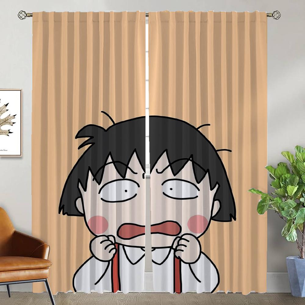 Противомоскитные шторы для гостиной Chibi Marukos Домашние интерьерные шторы 2 штуки Оконные шторы-тени Хэллоуинская декорация