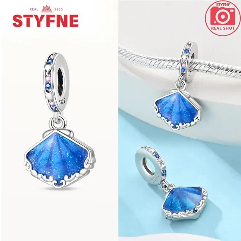 Женский браслет DIY Изысканные ювелирные изделия Подарки Оригинальные шармы Бусины Медь Морская серия Синяя черепаха Морская звезда Ракушка Подвески