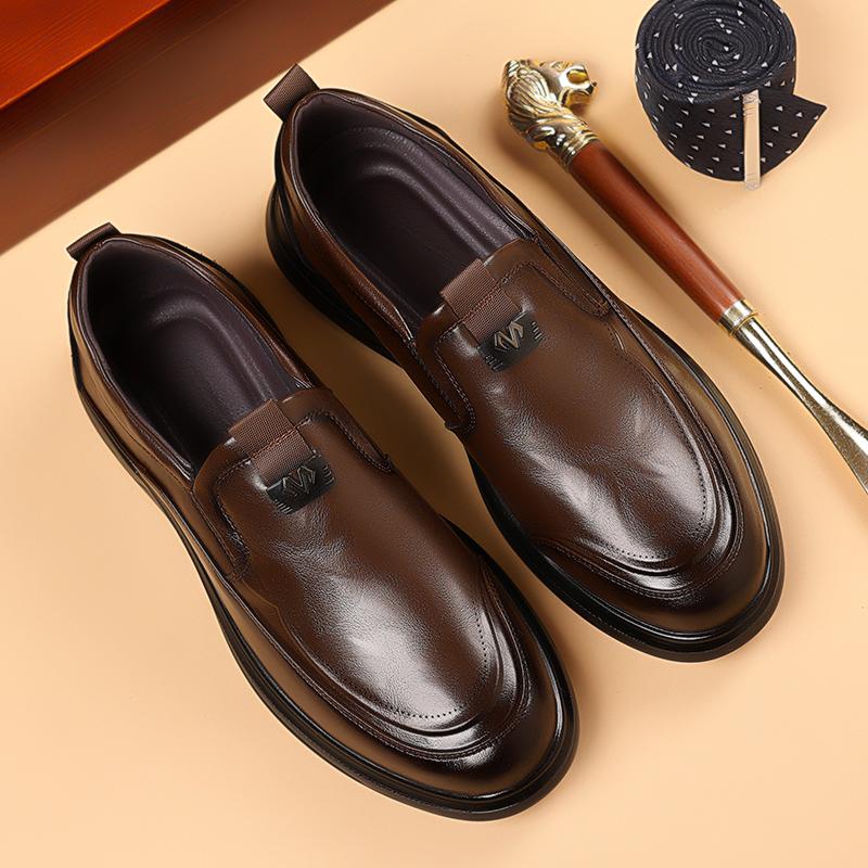 Fashion Leather Shoes For Man Genuine Leather Casual Shoes Fashion Business Oxford Shoes High Quality Designer Work Shoes