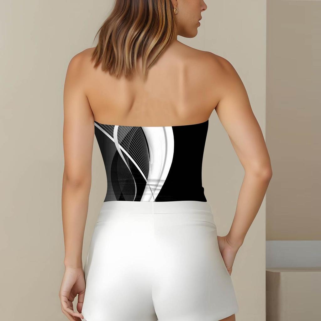 Crop Tops For Women Sexy Cami Tank Summer Tube Sleeveless Printed Camisole Shirt Vest