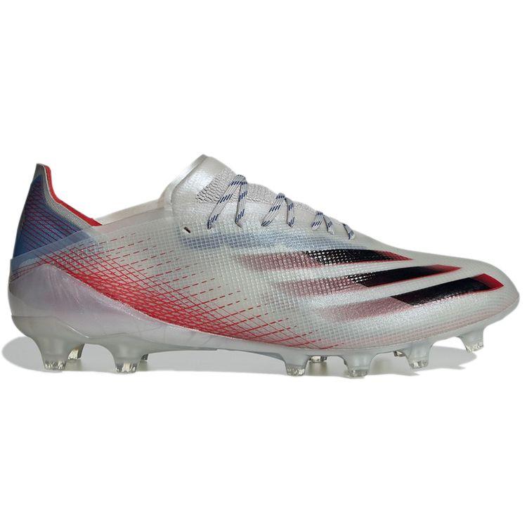 adidas X Ghosted Круглый носок Шнуровка AG (Резиновые короткие шипы) Нескользящие Прочные Футбольные Бутсы Мужские Футбольные Бутсы Серые Красные G54838