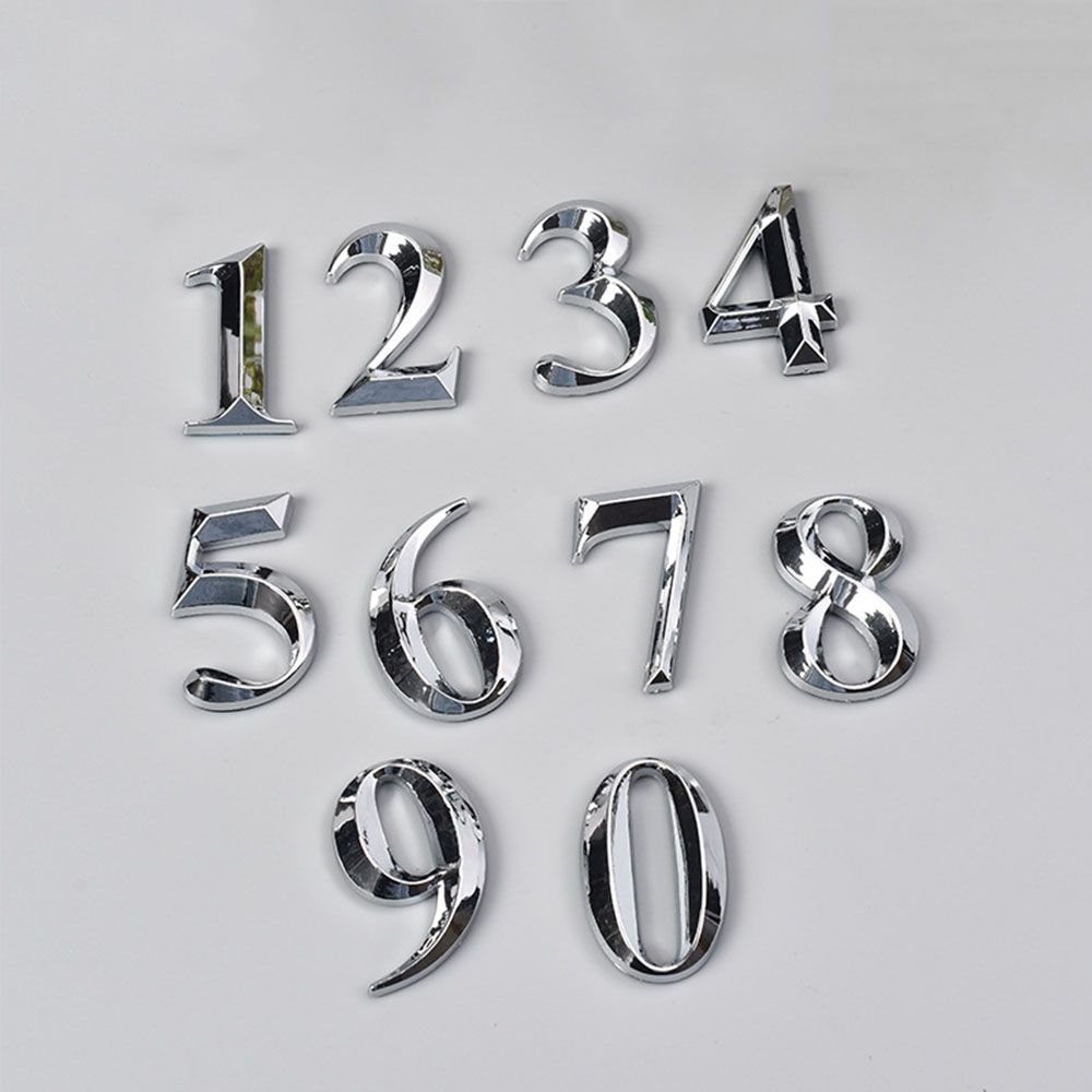 Door Address ABS Plastic Label 5cm Door Plate Sign Digits Self Adhesive House Number Stickers 3D