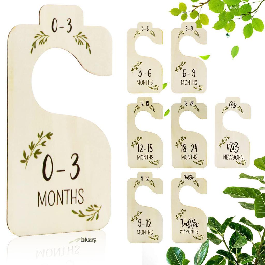 Wooden Baby Closet Divider Card Hanger Milestone Chip