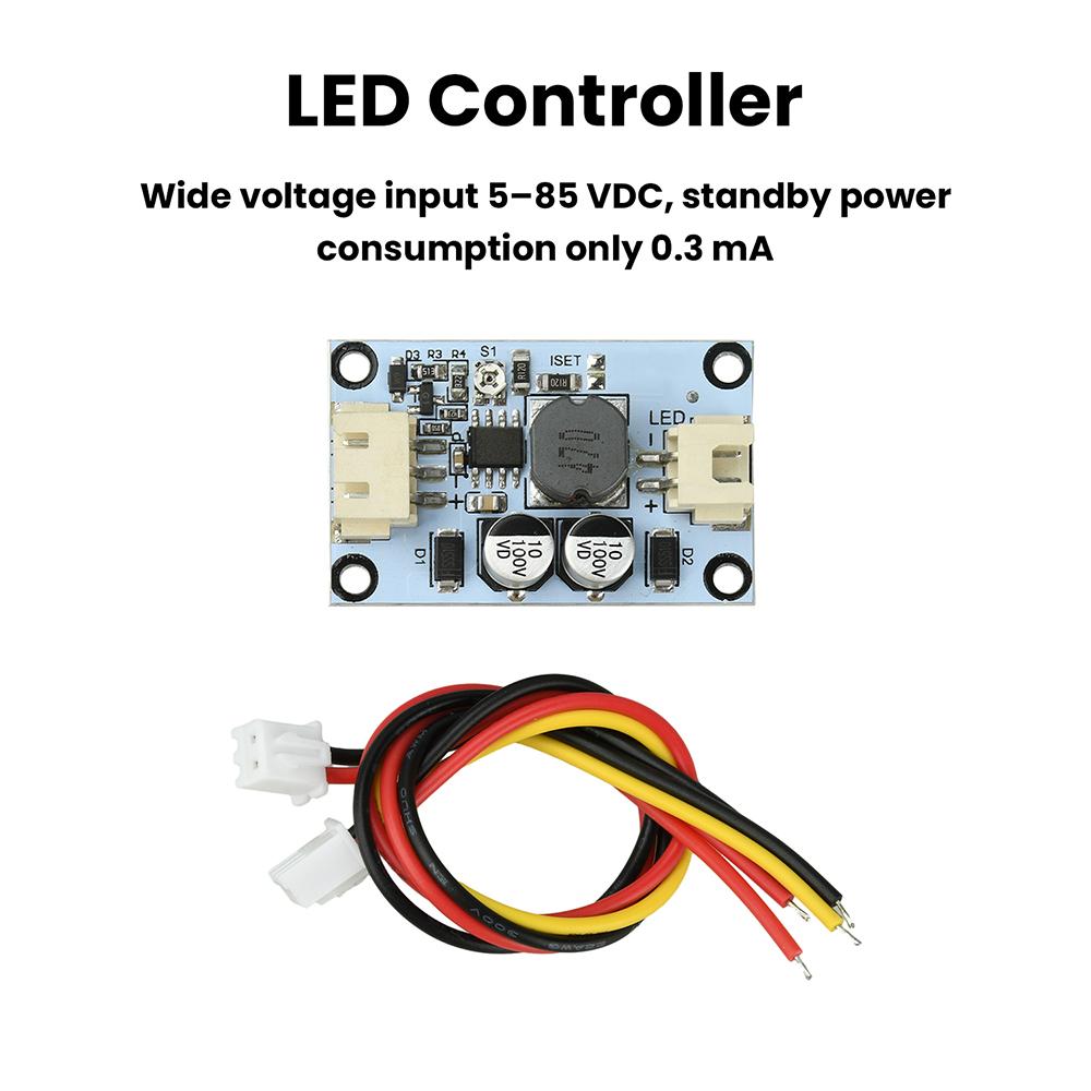 Constant Current Power Supply Module LED Driver PWM Dimming Adjustable 5-85V DC High Efficiency with Temperature Protection
