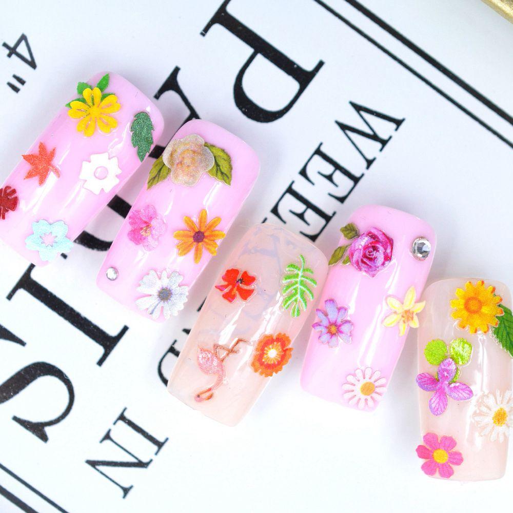 Роза Смешанные Слайсы Цветы Маргаритки Голографические Блестки для Нейл-Арта Пайетки для Ногтей Блестящие Хлопья