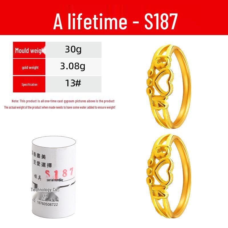 Heart-Shaped Gold & Silver Band Casting Mold for Jewelry Crafting
