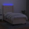 Maison Exclusive - Sommier à lattes de lit matelas LED Crème 80x200cm Tissu