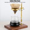 Wooden Brass Coffee Filter Holder Drip Filter Cup Rack Stand Accessories for Coffee Making