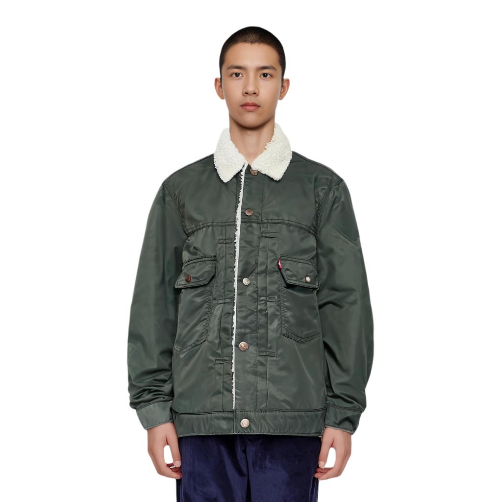 Куртка рабочая Levis однотонная свободного кроя мужская темно-зеленая A3267-0001