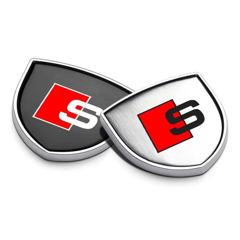2026 1Pcs 3D Metal Auto Door Shield Emblem Car Body Badge Sticker For AQ3 S4 S3 S5 S6 S7 S8 RS3 RS4 RS5 RS6 A6L A4L A3 A4 A7 A5 Q7