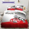 Name Custom 1.FC KoIn Pattern Bedding Set Quilt Cover Pillowcase Home Decor Gift (1 * duvet cover + 2 * pillowcase, without core)