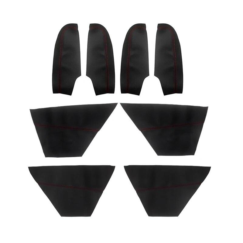 Мягкие кожаные дверные панели из микрофибры, чехол для Honda Accord 9th Gen 2014 2015 2016, автомобильный дверной подлокотник, панель, наклейка, отделка