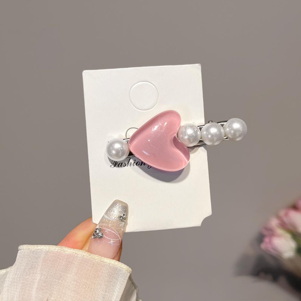 Pearl Side Hairpin Sweet Bangs Hair Clip Princess Headdress Styling Tool for Girls