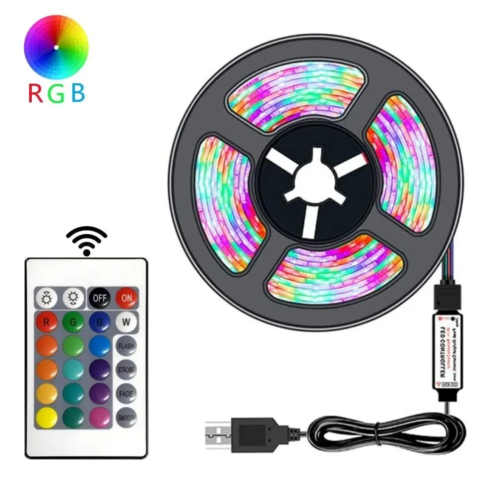2835 45leds/M LED Lights Strip 24 Key IR Remote Control DIY Backlight TV Light Belt Flexible Cabinet Light For Home Decor