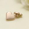 10pcs Heart Shape Buttons 10.5mm Small Metal Shank Buttons Apparel Sewing Accessories