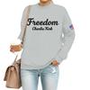 Women's Casual Fashion Round Neck Long Sleeve  Printed Sweatshirt