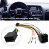 Car Stereo Radio 16 Pin To ISO Cable Adapter Male Plug To Female Connector Wiring Universal Navigation GPS Cable Adapter