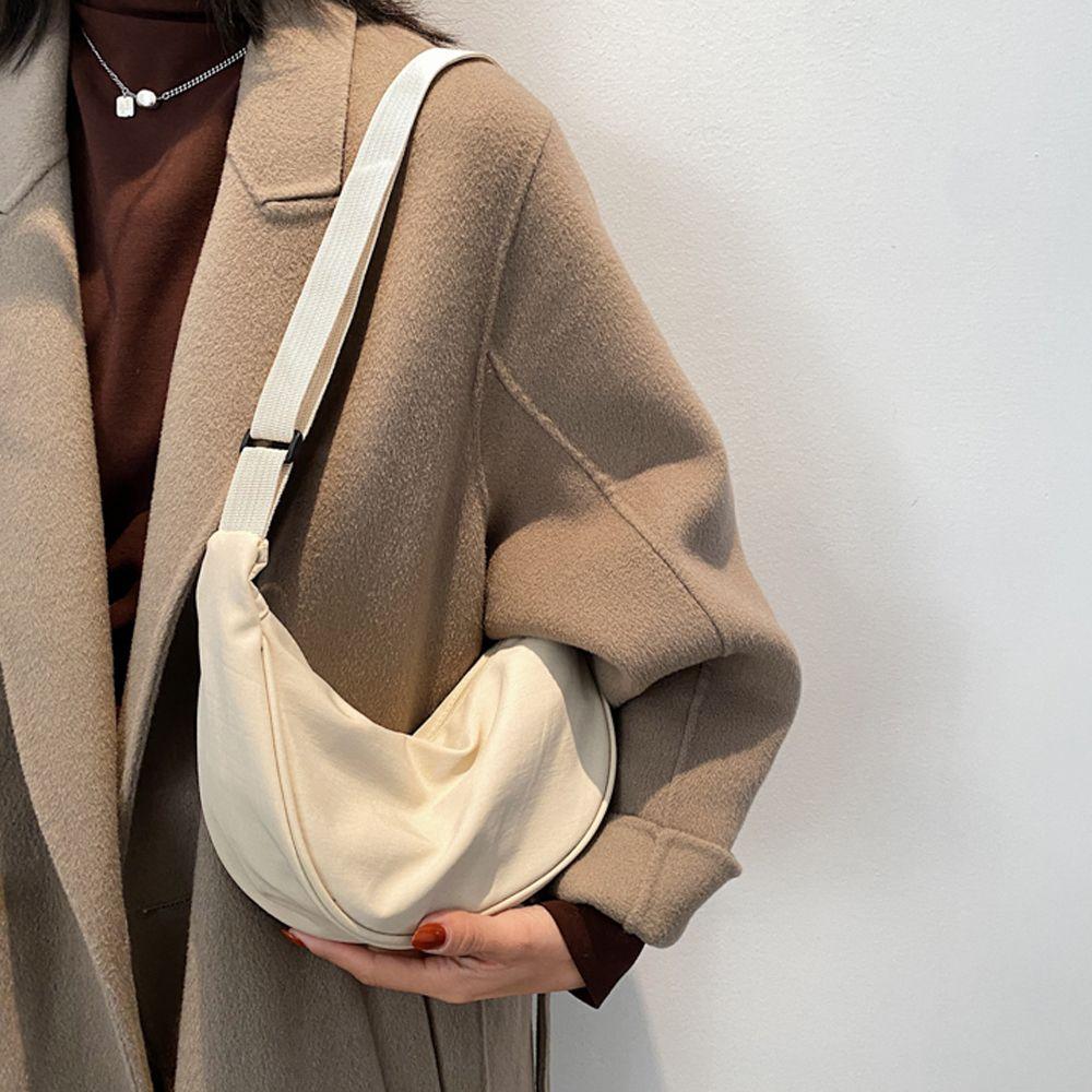 Solid For Girls Nylon Crossbody Bag Korean Dumpling Bags Single Shoulder Bags Women Messenger Bags