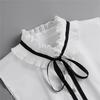 Stand Collar Bowknots Shirt Fake Collar Tie Women Ladies Bowknots Detachable False Collar Lapel Blouse Top Accessory