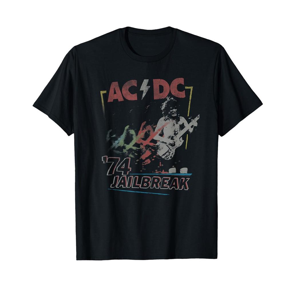 AC/DC 74 Jailbreak Официальная футболка группы Классическая футболка рок-музыки