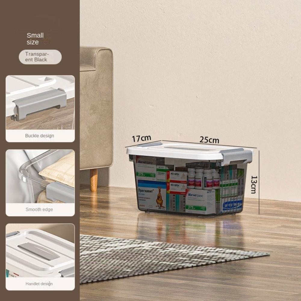 Plastic Plastic Box Transparent Black Clothing Storage Bin Practical Organizing Box  Clothing