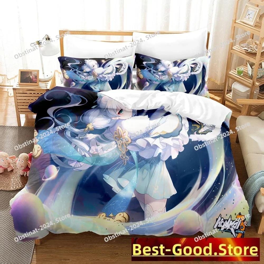 3D Print 2014 Honkai Impact 3 Bedding Set Single Twin Full Queen King Size Kawaii Boys Bed Set Teenager Bedroom Duvetcover Sets