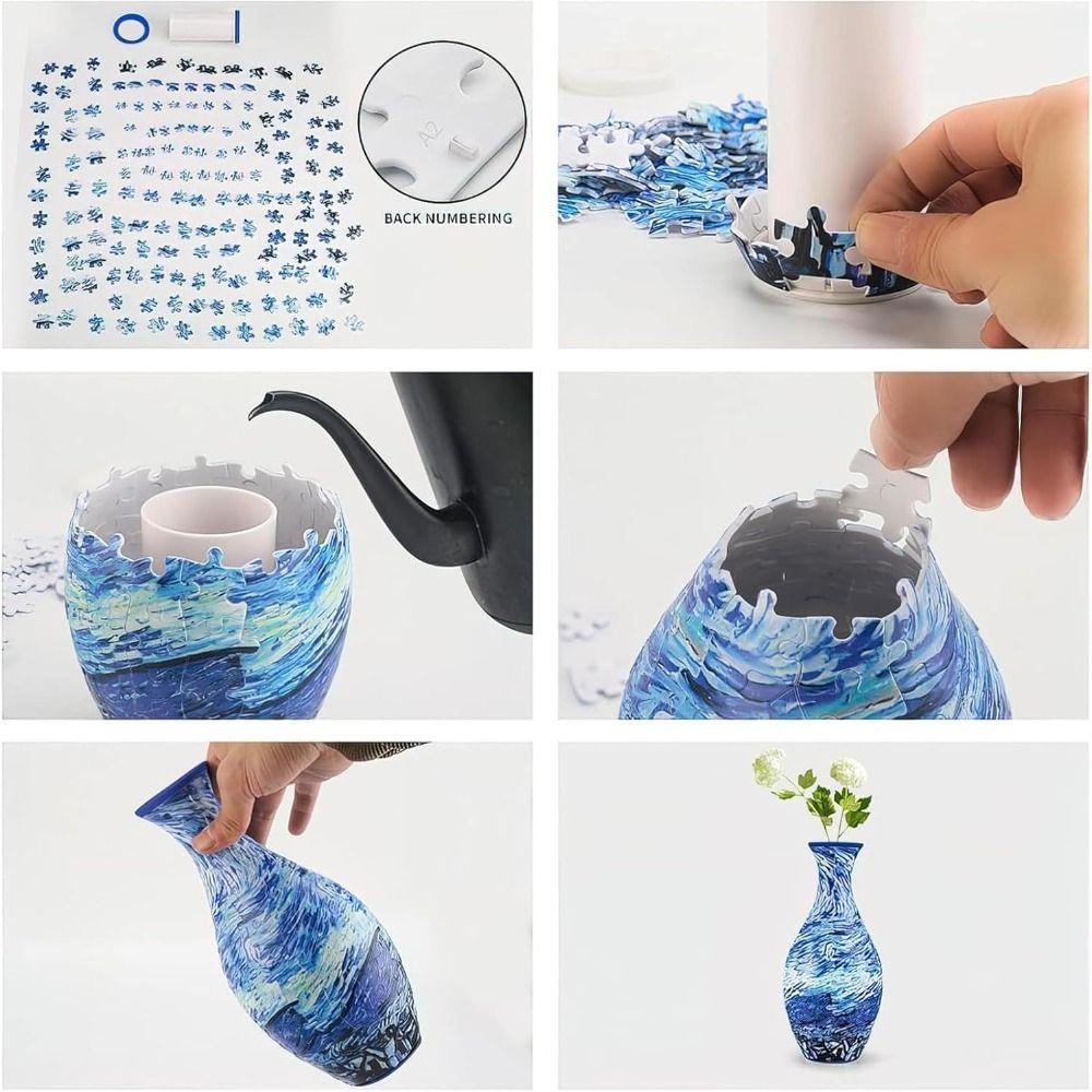 DIY Arts 3D Puzzlef Flower Vase 160 изогнутый пластиковый пазл набор для украшения дома