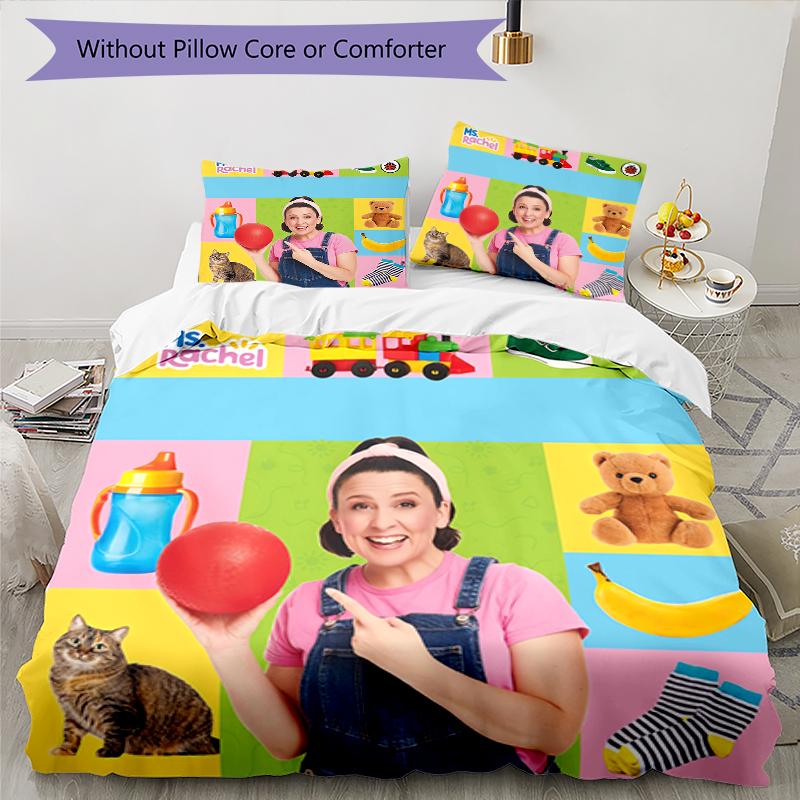 3pcs Ms. Rachel1 pattern bedding set duvet cover set includes duvet cover &pillowcases, perfect all season bedroom decoration & gift