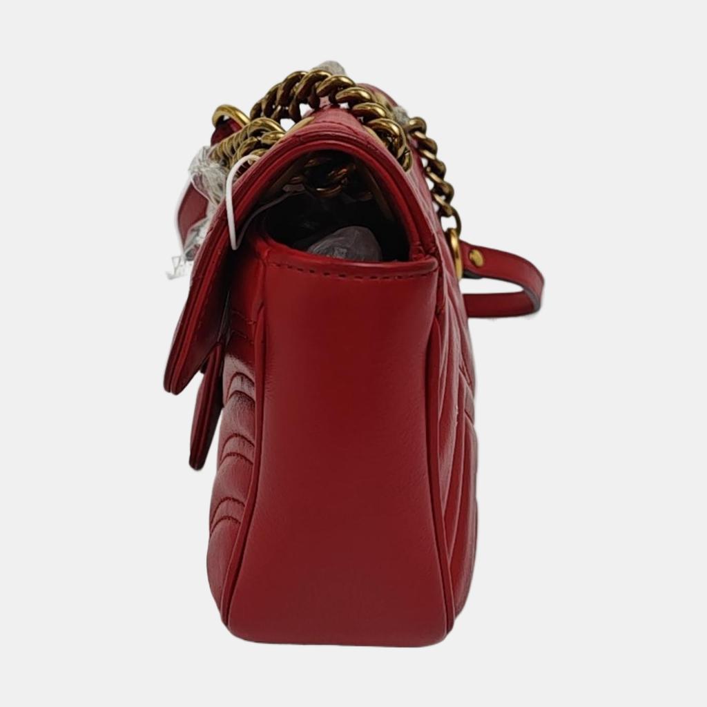 [Pre-Owned] Gucci GG Marmont Matelassé Mini Bag 'Red' - Very Good #1HDZEF8