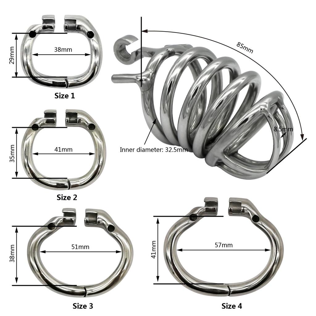 Эргономичное устройство верности для мужчин из нержавеющей стали, клетка для члена, замок для пениса, кольцо для члена, пояс верности, S050