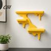 Modern Home Decor Three Layer Wall Mounted Storage Rack, PLA Melting Fluid Design Floating Shelf, Artistic Space Saving Mount Molding Display