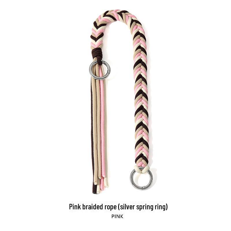 SP-109: Hand-Woven, Creative, Contrasting Color Shoulder Straps for Bags with Spring Rings