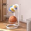 Portable Sports Ball Stand Basketball Storage Rack Vertical Holder Carbon Steel Organizer Space-Saving Display for Volleyball Football Soccer Painted