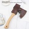 Axe Sheath PU Leather Metal Lightweight Portable Axe Head and Handle Protector Cover for Camping Outdoor Work Essentials Brown