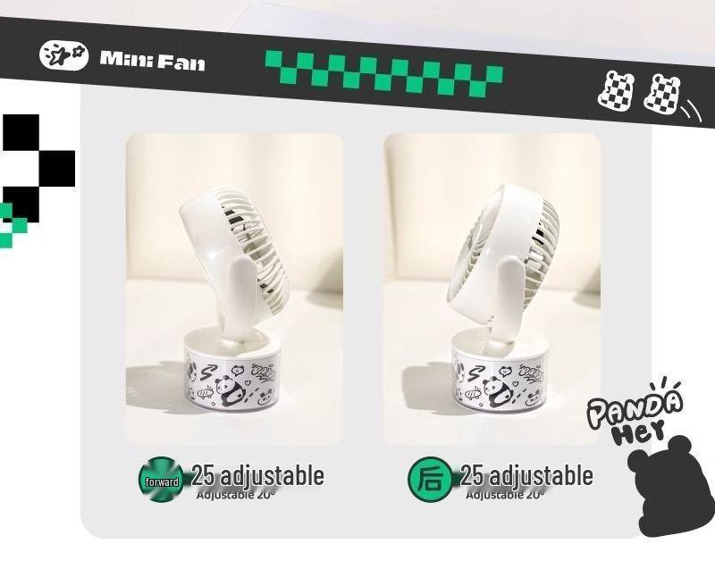 Cute Panda & Bear USB Handheld Mini Desktop Fan