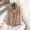 Autumn and Winter Couple's High End Imitation Cashmere Houndstooth Scarf for Women  Fashionable and Warm Scarf