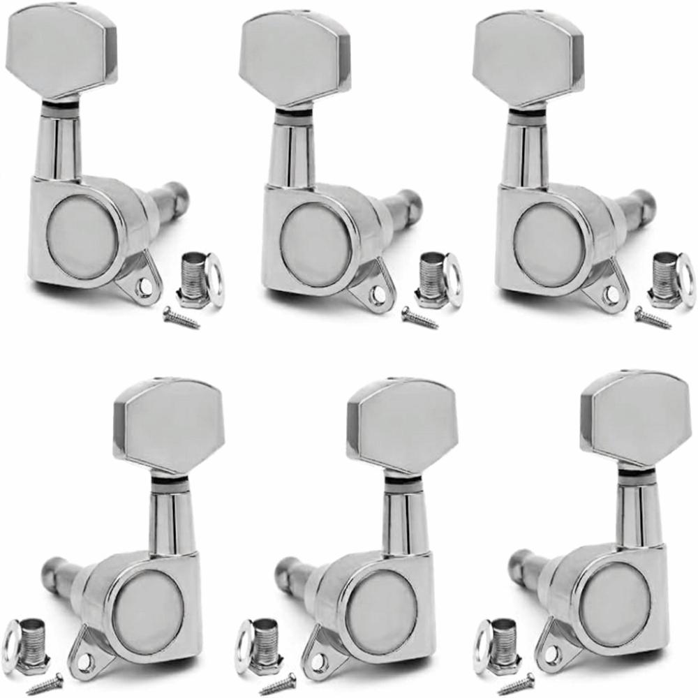 Metal Guitar Tuning Pegs 3L3R Sealed Guitar String Pegs For Acoustic Guitar