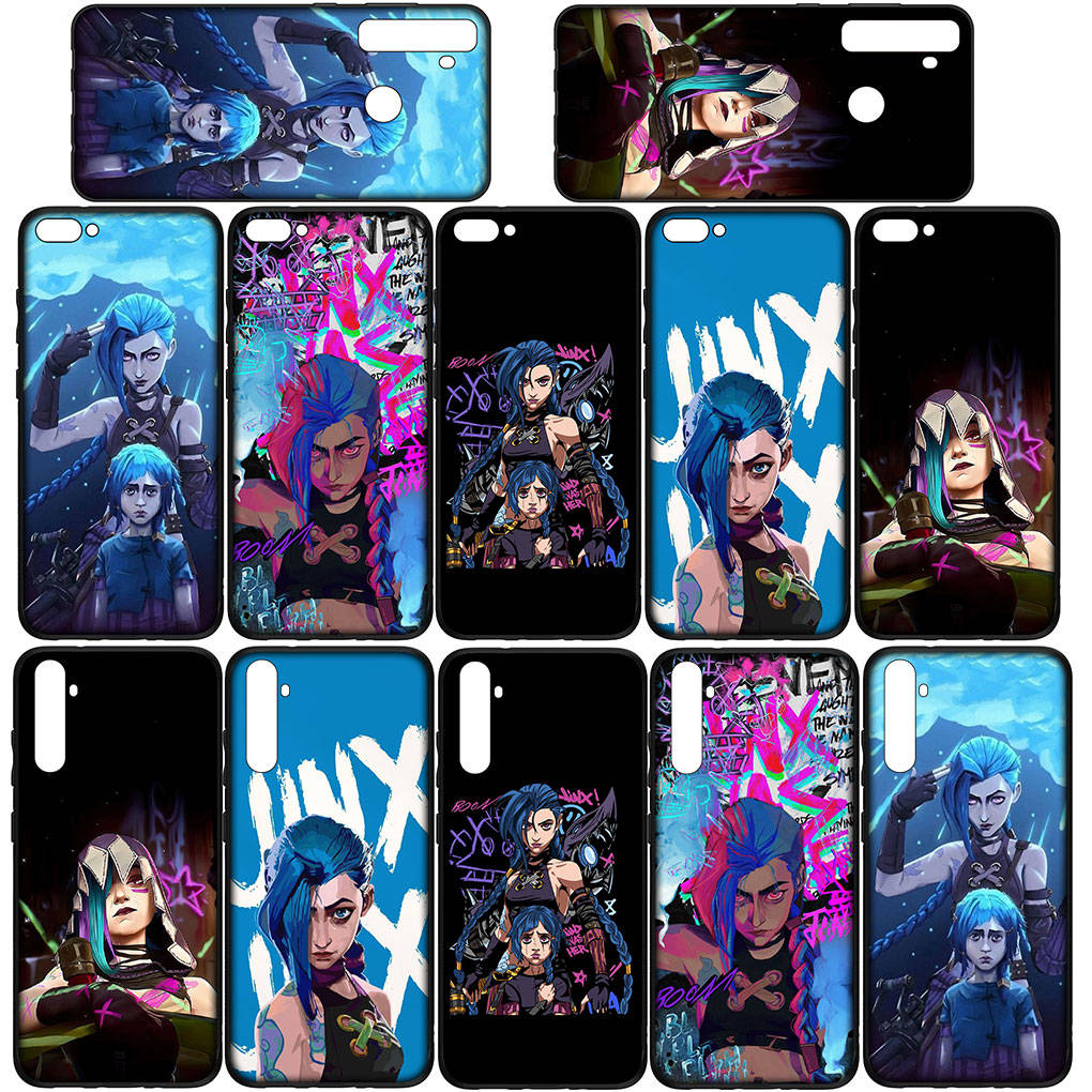 Для iPhone 16 15 Xiaomi Redmi Note 13 12 11 Pro Max X 9 14 Plus XR Samsung Galaxy S24 S23 9C Huawei OPPO чехол Jinx Arcanes Comics Vi Jayce чехол для телефона
