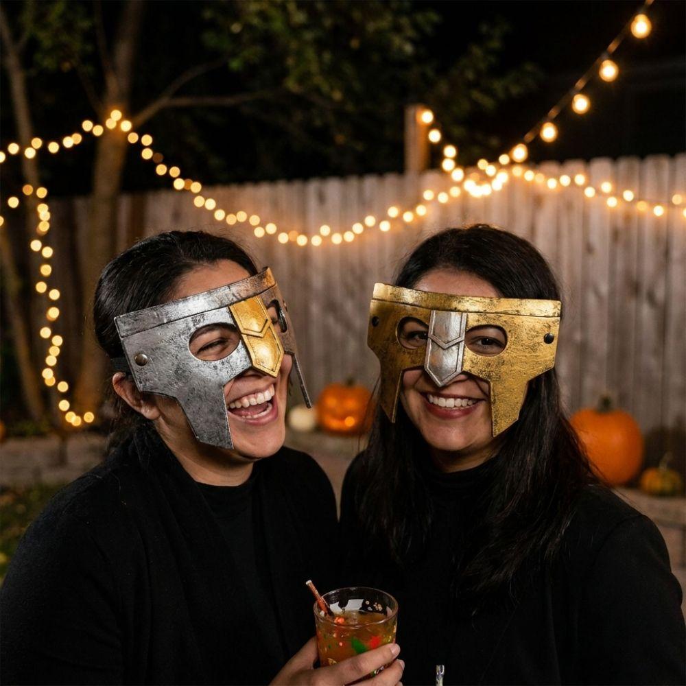PU Foam Halloween Warrior Mask Medieval Soldier Medieval Warrior Armor Mask Fun Favor Gift