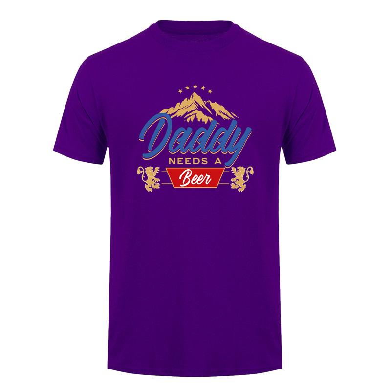Daddy Needs A Beer Funny Father Dad Drinking Humor Graphic Tshirt Vintage T Shirts Fathers Day Gift Da913